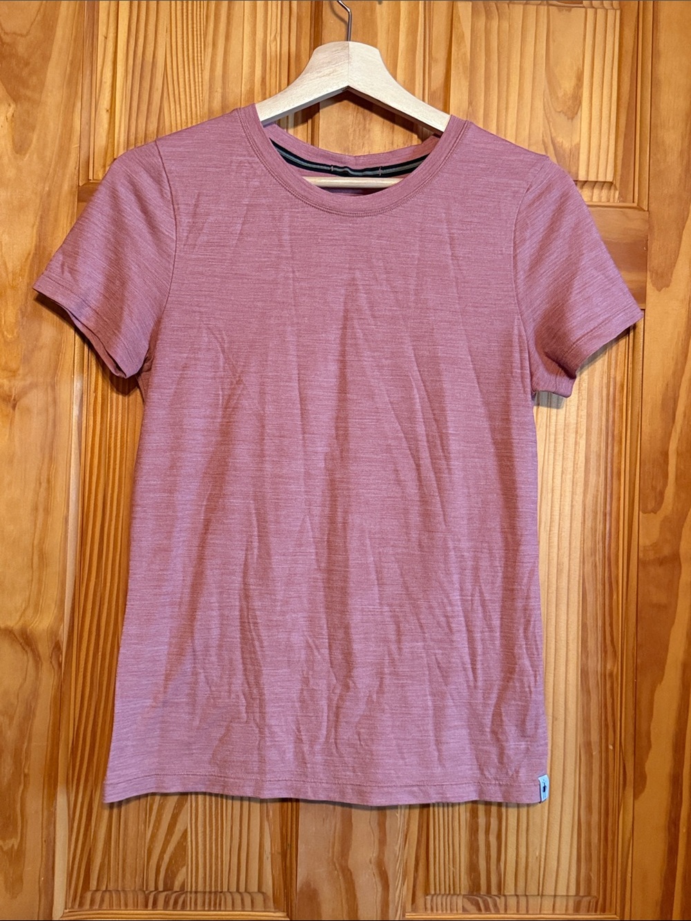 Smartwool Women's Merino Sport 150 Tee in Heathered Mauve Pink